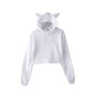 Cat Ear Crop Hoody - Cotton