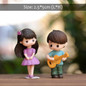 BAIUFOR Lovers Couple Miniature Mini Doll DIY Terrarium Figurines Fairy Garden Decor Valentine's Day Gift Home Accessories