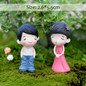 BAIUFOR Lovers Couple Miniature Mini Doll DIY Terrarium Figurines Fairy Garden Decor Valentine's Day Gift Home Accessories