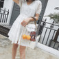 Women Clear  plastic straw Beach Hand Shoulder crossbody bag