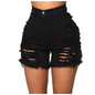 High Waist Denim Shorts Women Plus Size Pocket Tassel Hole Ripped Jeans Short Female Femme Short Pants Women