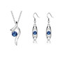 Women Elegant  Jewelry Set of Necklaces Pendants Dangle Earrings for Wedding Party