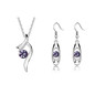 Women Elegant  Jewelry Set of Necklaces Pendants Dangle Earrings for Wedding Party