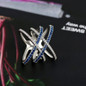 Fashion Ring 925 Silver Jewelry with Sapphire Zircon Gemstones Double Cross shaped Ring for Women Wedding Party Gifts