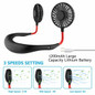 Portable USB Rechargeable Neckband Dual Cooling Mini Fan Lazy Neck Hanging Style
