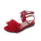 Flat Ankle Strap Gladiator Sandals Women Flats Summer Tassel Shoes
