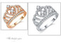 Crown Zircon Ring Women's Wedding Engagement Jewelry Wholesale