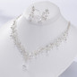 Floral Crystal Bridal Jewelry Sets Rhinestone Tiara Crown Necklace Earrings Set