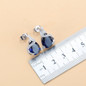 Water Drop Blue Cubic Zirconia Glittering  Jewelry Sets Stud