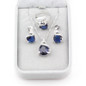 Water Drop Blue Cubic Zirconia Glittering  Jewelry Sets Stud