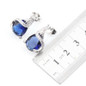 Water Drop Blue Cubic Zirconia Glittering  Jewelry Sets Stud