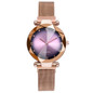 Luxury Women's Watch Rose Gold Starry Sky Magnetic Mesh Rhinestone