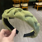 Haimeikang Fashion New Bezel Headband Hairbands For Women Twist Braid Hair Hoop Gold Velvet Winter Thickening Hair Accessories