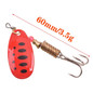 Rotating Spinner Fishing Lure 2.5g 3.5g 5.5g Spoon Sequins Metal Hard Bait Treble Hooks