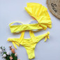 Sexy One Shoulder Bikinis Set Ruffle Swimwear Women Swimsuit Thong Brazilian Biquini