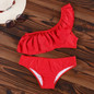 One Shoulder Swimsuit Ruffle Swimwear Women Sexy Bikinis