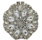 Double Flower Champange Women Crystal Round Clutch Purses Evening Bags Wedding Cocktail Party Minaudiere Handbags