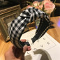 Plaid Cotton Hair Accessories Knotted Hair Band for Women Headbands Hairbands Headwear