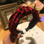 Plaid Cotton Hair Accessories Knotted Hair Band for Women Headbands Hairbands Headwear