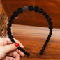 New Velvet Pearl Headband Beads Hairband for Women Elegant Beaded Hair Bands Hoop Headbands