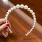 New Velvet Pearl Headband Beads Hairband for Women Elegant Beaded Hair Bands Hoop Headbands
