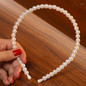 New Velvet Pearl Headband Beads Hairband for Women Elegant Beaded Hair Bands Hoop Headbands