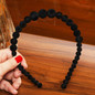 New Velvet Pearl Headband Beads Hairband for Women Elegant Beaded Hair Bands Hoop Headbands