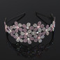 Flower Rhinestone Headband Bezel Hair Hoop For Women Elegant Hair Bands Headwear