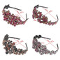 Flower Rhinestone Headband Bezel Hair Hoop For Women Elegant Hair Bands Headwear