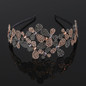 Flower Rhinestone Headband Bezel Hair Hoop For Women Elegant Hair Bands Headwear