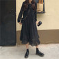 Women Chiffon Dress Spring Summer New Fashion Female Long Sleeve