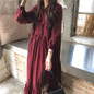 Women Chiffon Dress Spring Summer New Fashion Female Long Sleeve