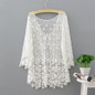 Women Beach Cover Ups Lace Hollow Crochet Swimwear Bikini Long Sleeve Cover Up