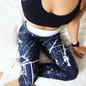 New Fashion Women High Waist Workout Leggings Printed Punk Women's Fitness