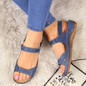 New Women Sandals Soft Three Color Stitching Ladies Sandals