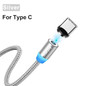 9itech Magnetic Cable Fast Charging Micro USB Type C Cable For iPhone Samsung Xiaomi Mobile Phone Magnet Charger USB Cord Wire