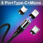 9itech Magnetic Micro USB Cable For iPhone Samsung Android Mobile Phone Fast Charging USB Type C Cable Magnet Charger Wire Cord