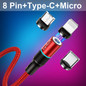 9itech Magnetic Micro USB Cable For iPhone Samsung Android Mobile Phone Fast Charging USB Type C Cable Magnet Charger Wire Cord