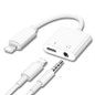 9itech New For Lightning to 3.5mm 2 in 1 Earphone Audio Adapter For iPhone 7 8 X XS Charger Cable Mobile Phone Aux Dual Jack Splitter