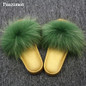 New Women's Furry Slippers Ladies Cute fur Hair Fluffy Slippers Women's Fur Slippers Winter Warm Slippers for Women Hot