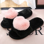 Winter Home Slippers Women Fur Slides Warm Furry Slippers Indoor House Shoes Flat Sandals Flip Flops Pink Zapatos Mujer 2020