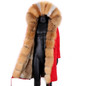 S-7XL winter X-Long New Gray Natural Real Fox Fur Jacket Coats men Fashion Real Fur Coat Long Parkas Winter Black Parka