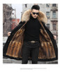 S-7XL winter X-Long New Gray Natural Real Fox Fur Jacket Coats men Fashion Real Fur Coat Long Parkas Winter Black Parka