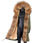 S-7XL winter X-Long New Gray Natural Real Fox Fur Jacket Coats men Fashion Real Fur Coat Long Parkas Winter Black Parka