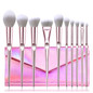 New 10Pcs Eye Makeup Brushes Set Eye Shadow Eyebrow Sculpting Power Brushes Facial Makeup Cosmetic Brush Tools