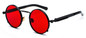 Peekaboo clear red sunglasses men steampunk 2019 metal frame retro vintage round sun glasses for women black uv400