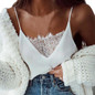Womens Blouse Tee Lace T shirts Vest Summer 2018 Hot Sale Sexy Vest Fashion Camisole Crop Top Sleeveless T-Shirt Tank Top