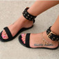 Women flats sandals gladiator transparent open toe jelly shoes