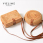 VIELINE New ins Straw box Bag Women Summer Rattan shoulder Bag