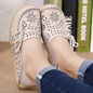 Shoes woman flats genuine leather fashion shoes female cutout slip on ballet flats loafers